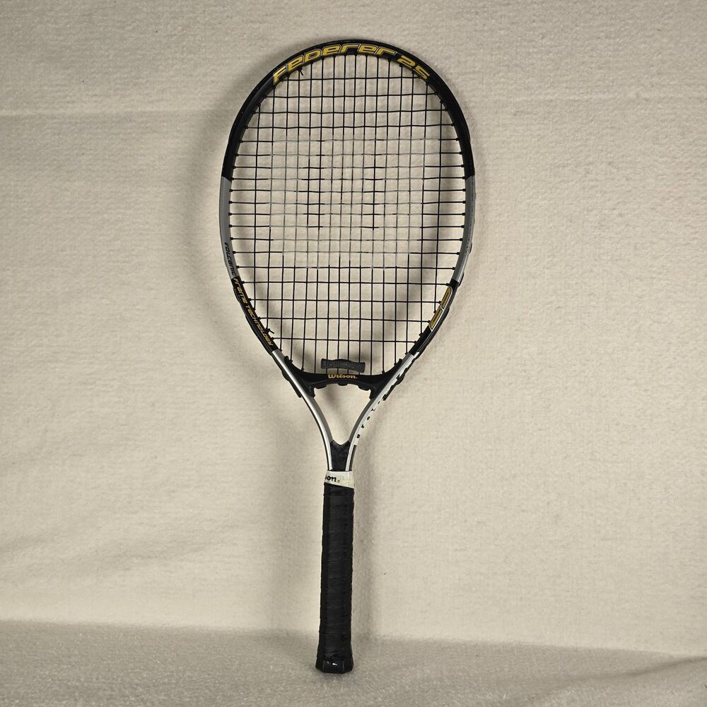 Wilson Federer 25 Yellow Tennis Racquet 3 7/8" Grip Volcanic Frame Wilson Case